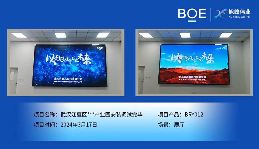 武漢江夏區(qū)**產業(yè)園展廳BRY012安裝調試完畢